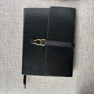 Maison Close Lingerie Garter Gold Clasp Closure Black Leather Journal Unique
